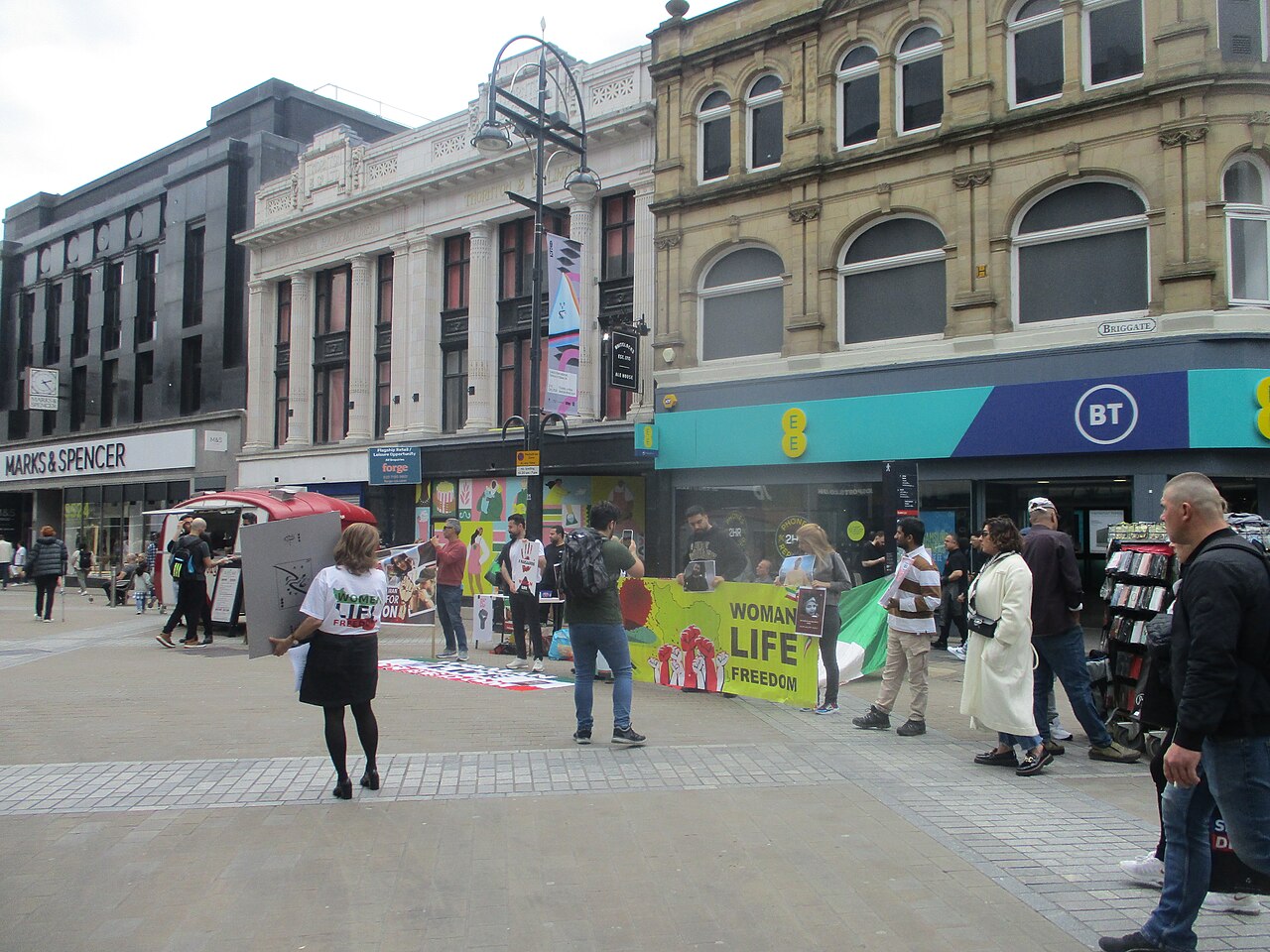 File:Women Life Freedom protest, Briggate, Leeds (5th May 2024).jpg